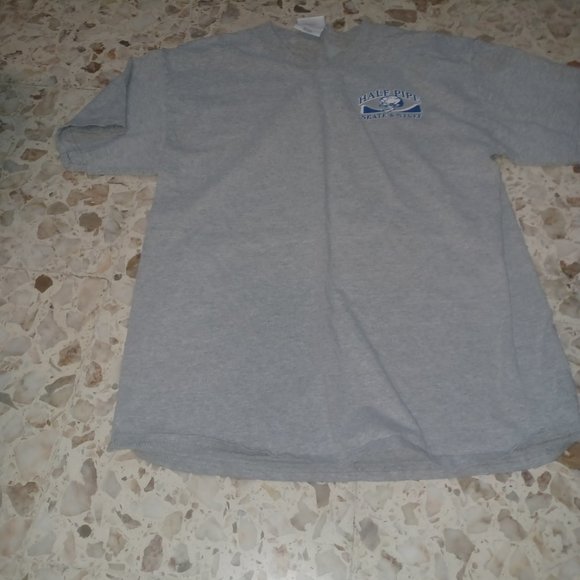 Half Pipe Skate & Stuff Tee Medium Gray White Blue - Picture 1 of 4